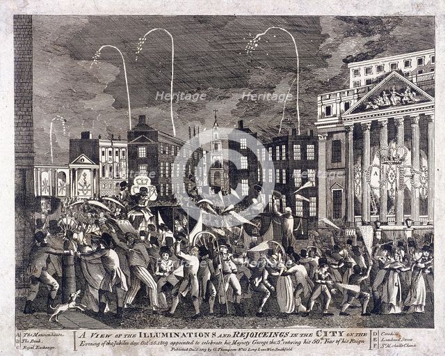 King George III's Golden Jubilee Celebrations, London, 1809. Artist: Anon
