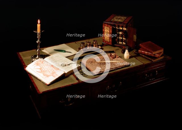 King George III's writing desk, late 18th century. Creator: Unknown.