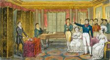 King George IV at Carlton House, pub. 1825. Creator: Isaac Robert Cruikshank (1789-1856)