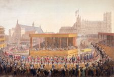 King George IV's coronation procession, Westminster, London, July 10th 1821. Creator: George Scharf