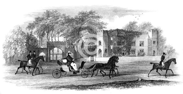 King George IV taking his favourite exercise, near the Sandpit Gate, Windsor Park, 1820s.Artist: Melville