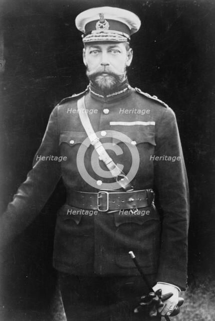 King George of England in uniform, Rotary Photo, 1910. Creator: Bain News Service.