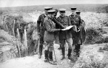King George V (1865-1936) at St George's Hill, near Fricourt, 10th August 1916, (1936)