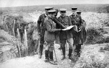 King George V (1865-1936) at St George's Hill, near Fricourt, 10th August 1916, (1936)