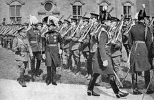 King George V (1865-1936) inspecting the OTC at Bangor University College, c1920s (1936)