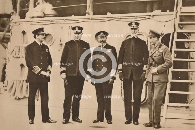 King George V visiting the fleet, November 1917 (1935). Artist: Unknown.