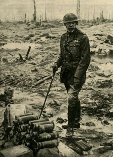 King George V visits the front, West Flanders, Belgium, First World War, 1917, (c1920). Creator: Unknown