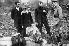 King George V admiring allotments on Clapham Common, London, c1910s-c1920s (1936)