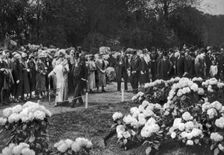 King George V and Queen Mary visit the annual spring flower show at Chelsea, London, 1926-1927