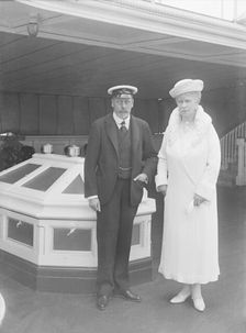 King George V and Queen Mary aboard HMY Victoria and Albert 1933. Creator: Kirk & Sons of Cowes