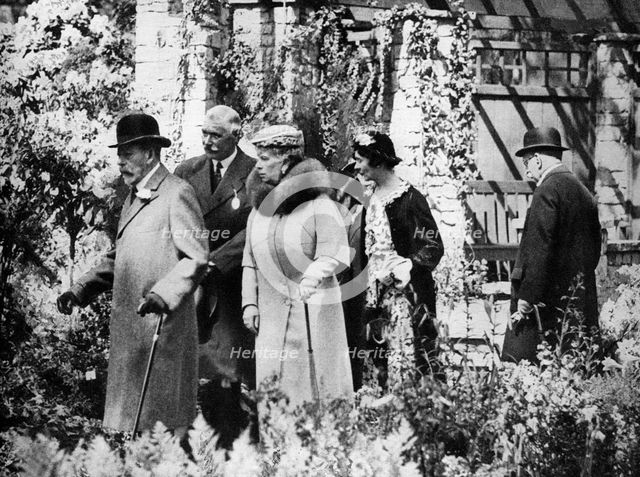 King George V and Queen Mary at the Chelsea Flower Show, London, 1930s. Artist: Unknown