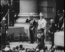 King George V and Queen Mary at a Formal Occasion, 1922. Creator: British Pathe Ltd