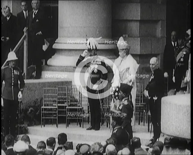 King George V and Queen Mary at a Formal Occasion, 1922. Creator: British Pathe Ltd.