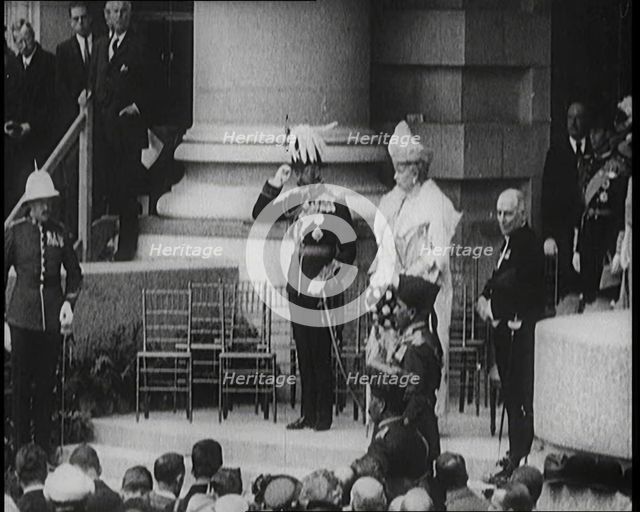 King George V and Queen Mary at a Formal Occasion, 1922. Creator: British Pathe Ltd.