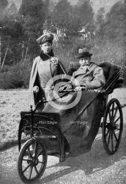 King George V and Queen Mary at Craigwell House, Aldwick, near Bognor Regis, c1930s (1936). Artist: Unknown
