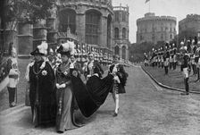 King George V and Queen Mary in the Garter Procession at Windsor, 1913 (1951). Creator: Unknown