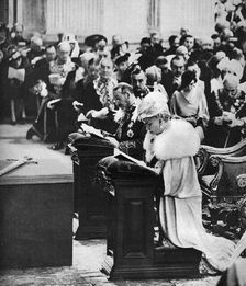 King George V and Queen Mary in St Paul's Cathedral, Silver Jubilee thanksgiving service, 1935