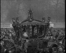 King George V and Queen Mary of the United Kingdom in a Carriage On Their Way To the State..., 1924. Creator: British Pathe Ltd