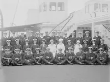 King George V and Queen Mary on board HMY Victoria and Albert 1925. Creator: Kirk & Sons of Cowes