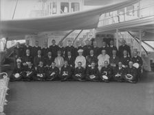 King George V and Queen Mary on board HMY Victoria and Albert 1926. Creator: Kirk & Sons of Cowes