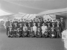 King George V and Queen Mary on board HMY Victoria and Albert 1922. Creator: Kirk & Sons of Cowes