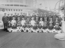 King George V and Queen Mary on board HMY Victoria and Albert 1935. Creator: Kirk & Sons of Cowes