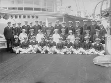 King George V and Queen Mary on board HMY Victoria and Albert 1935. Creator: Kirk & Sons of Cowes