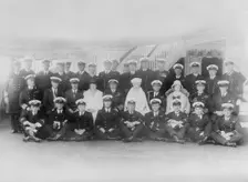 King George V and Queen Mary on board HMY Victoria and Albert 1931. Creator: Kirk & Sons of Cowes