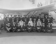 King George V and Queen Mary on board HMY Victoria and Albert 1931. Creator: Kirk & Sons of Cowes