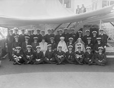 King George V and Queen Mary on board HMY Victoria and Albert 1931. Creator: Kirk & Sons of Cowes