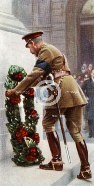King George V at the Cenotaph, November 11th, 1920, (c1935). Artist: Unknown