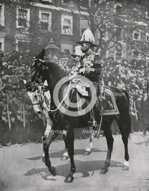 King George V at the funeral of his father King Edward VII, London, 20 May 1910.  Creator: Unknown.