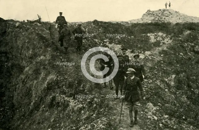 King George V at the Somme, northern France, First World War, c1916, (c1920). Creator: Unknown.