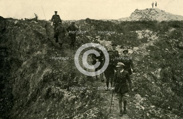 King George V at the Somme, northern France, First World War, c1916, (c1920). Creator: Unknown.
