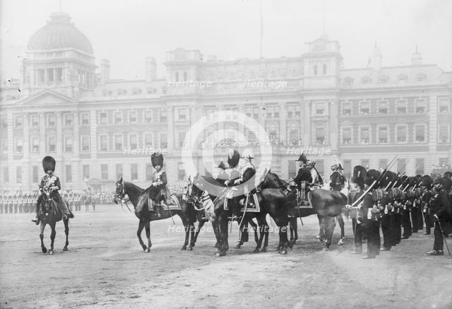 King George V at Trooping of Colors, May 1911. Creator: Bain News Service.