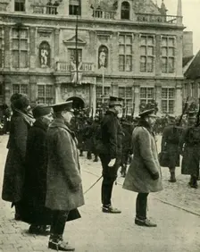 King George V at Furnes, Belgium, First World War, 4 December 1914, (1920). Creator: Unknown