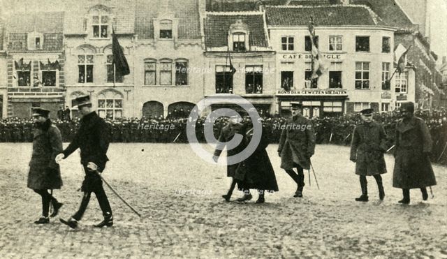 King George V at Furnes, Belgium, First World War, 4 December 1914, (1920).  Creator: Unknown.