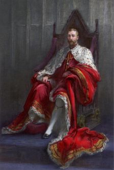 King George V, in the year of his coronation 1911.Artist: Walter William Ouless