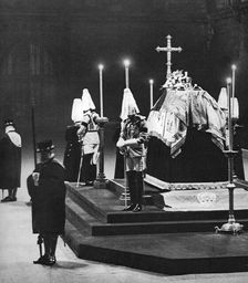 King George V lying in state in Westminster Hall, London, January 1936