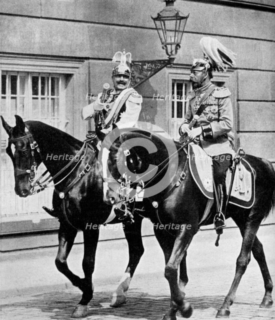 King George V of Great Britain and Kaiser Wilhelm II of Germany, 1913 (1951). Artist: Unknown