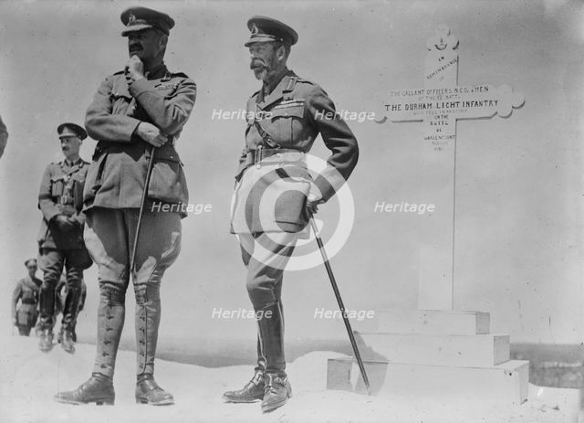 King George V on Butte De Warlencourt, 12 Jul 1917. Creator: Bain News Service.