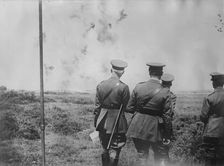 King George V sees trench bombing, 7 Jul 1917. Creator: Bain News Service