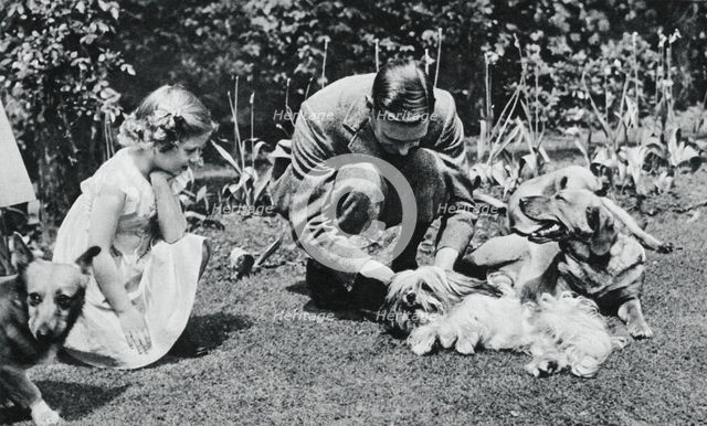 King George VI and Princess Margaret Rose, 1937.Artist: Michael Chance