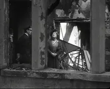 King George VI and Queen Elizabeth Inspecting Bomb Damage, 1942. Creator: British Pathe Ltd