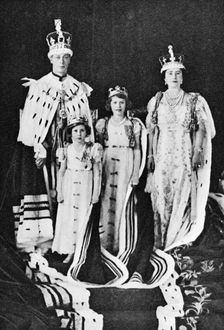 King George VI and Queen Elizabeth on their Coronation Day, 1937. Creator: Unknown