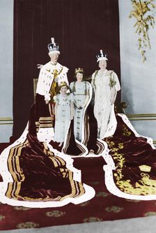 King George VI and Queen Elizabeth on their Coronation Day 1937. Creator: Unknown