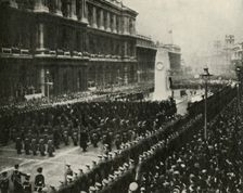 King George VI Attending Armistice Day Ceremony at the Cenotaph, Whitehall, Nov 11th, 1936 1937. Creator: Unknown