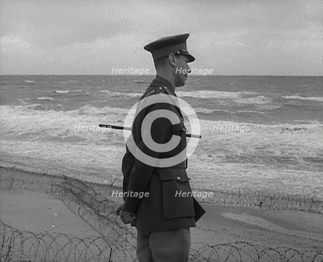 King George VI Looking Out to Sea, 1941. Creator: British Pathe Ltd.
