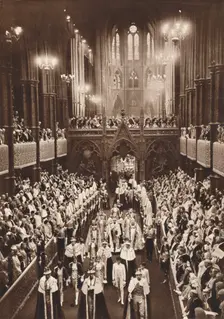 King George VI's coronation Procession, Westminster Abbey 1937