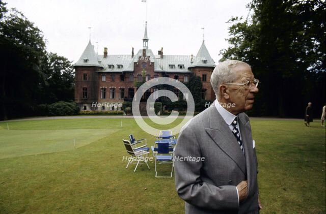 King Gustaf VI Adolf of Sweden at his summer residence, Sofiero Castle, Scania, 1972. Artist: Unknown